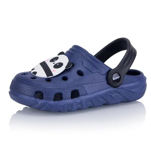 Procity Kinder Hausschuhe Mädchen Jungen Gartenschuhe atmungsaktive Clogs leichte Pantoffeln Strand Schuhe Sandalen GK - Dark Blue 33 von Procity