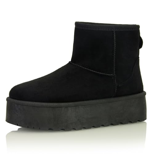 Procity Plateau Boots Damen Stiefeletten Plateau Warm Gefüttert mit der Profilsohle Black 41 Procity Plateau Boots Damen Stiefeletten Plateau Warm Gefüttert mit der Profilsohle Black 41 von Procity