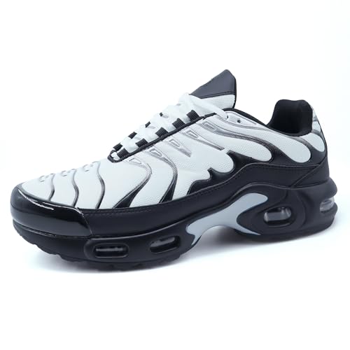 Procity Unisex Damen Herren Dämpfung Sneaker Sportschuhe leichte Laufschuhe White Silver 40 von Procity