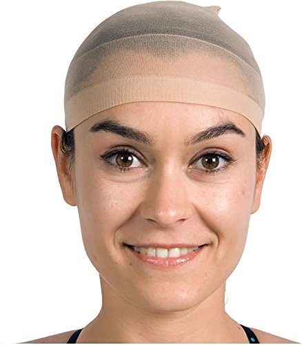 2 Haarnetze in Beige (Hautfarben) für Perücken // Wig Cap Karneval Fasching Verkleidung Theater Haar Netz von Procos