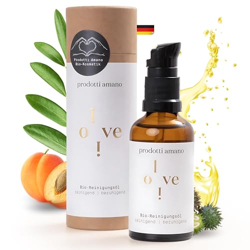 Prodotti Amano Skincare - Bio-Gesichtsreinigung I TESTSIEGER * I Natürliches Reinigungsöl mit Bio-Ölen I Entfernt Talg, Make-up & Unreinheiten I Für sensible Haut I Bio-Hautpflege von Prodotti Amano Skincare