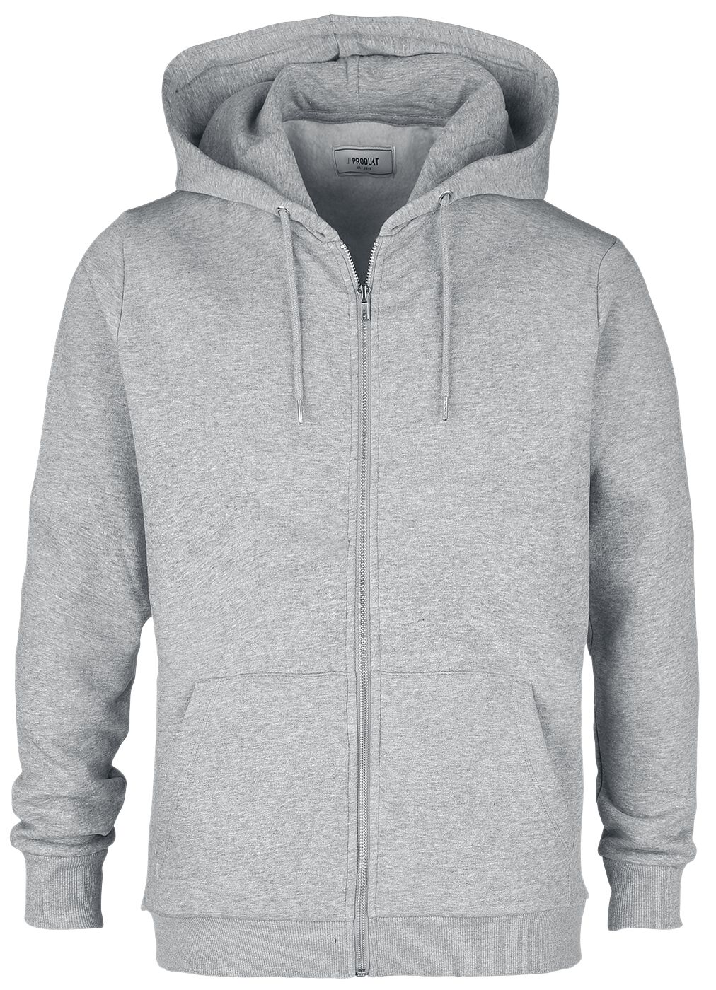 Produkt Basic Sweat Cardigan Kapuzenjacke hellgrau in L von Produkt