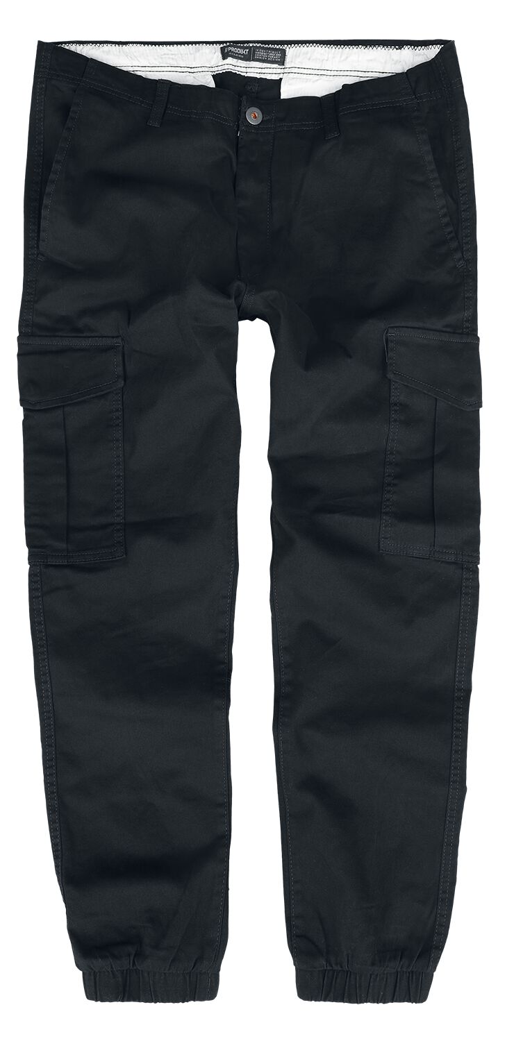 Produkt Cargohose - PKTAKM Dawson Cuffed Cargo Pants - W31L32 bis W36L34 - für Männer - Größe W31L34 - schwarz von Produkt
