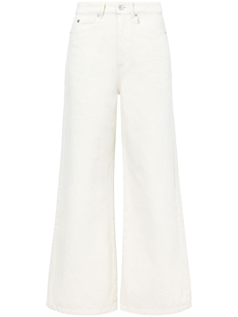 Proenza Schouler White Label Cropped-Jeans mit Logo-Patch - Weiß von Proenza Schouler White Label