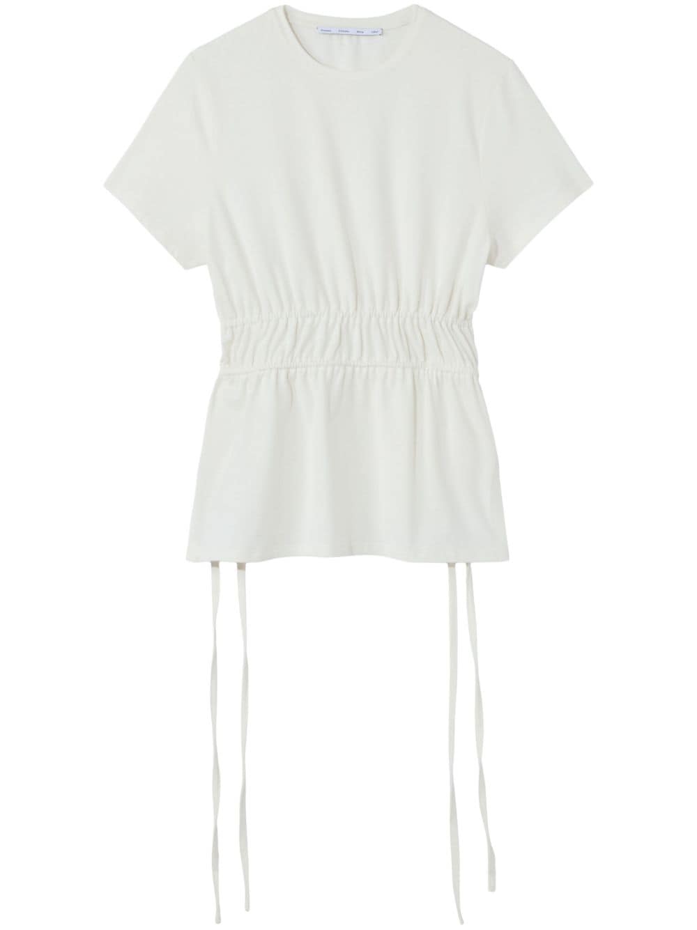 Proenza Schouler White Label Gerafftes T-Shirt mit Schnürung - Weiß von Proenza Schouler White Label