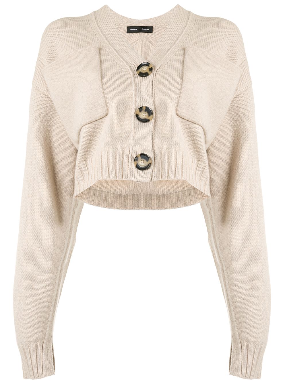 Proenza Schouler Cropped-Cardigan mit V-Ausschnitt - Braun von Proenza Schouler