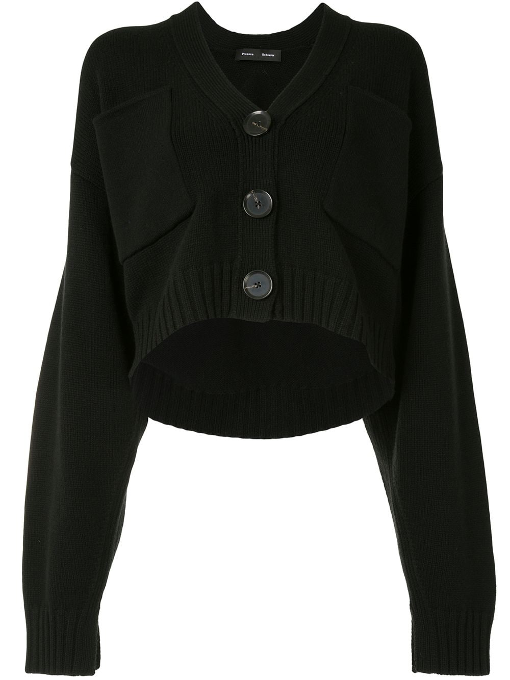 Proenza Schouler Cropped-Cardigan mit V-Ausschnitt - Schwarz von Proenza Schouler