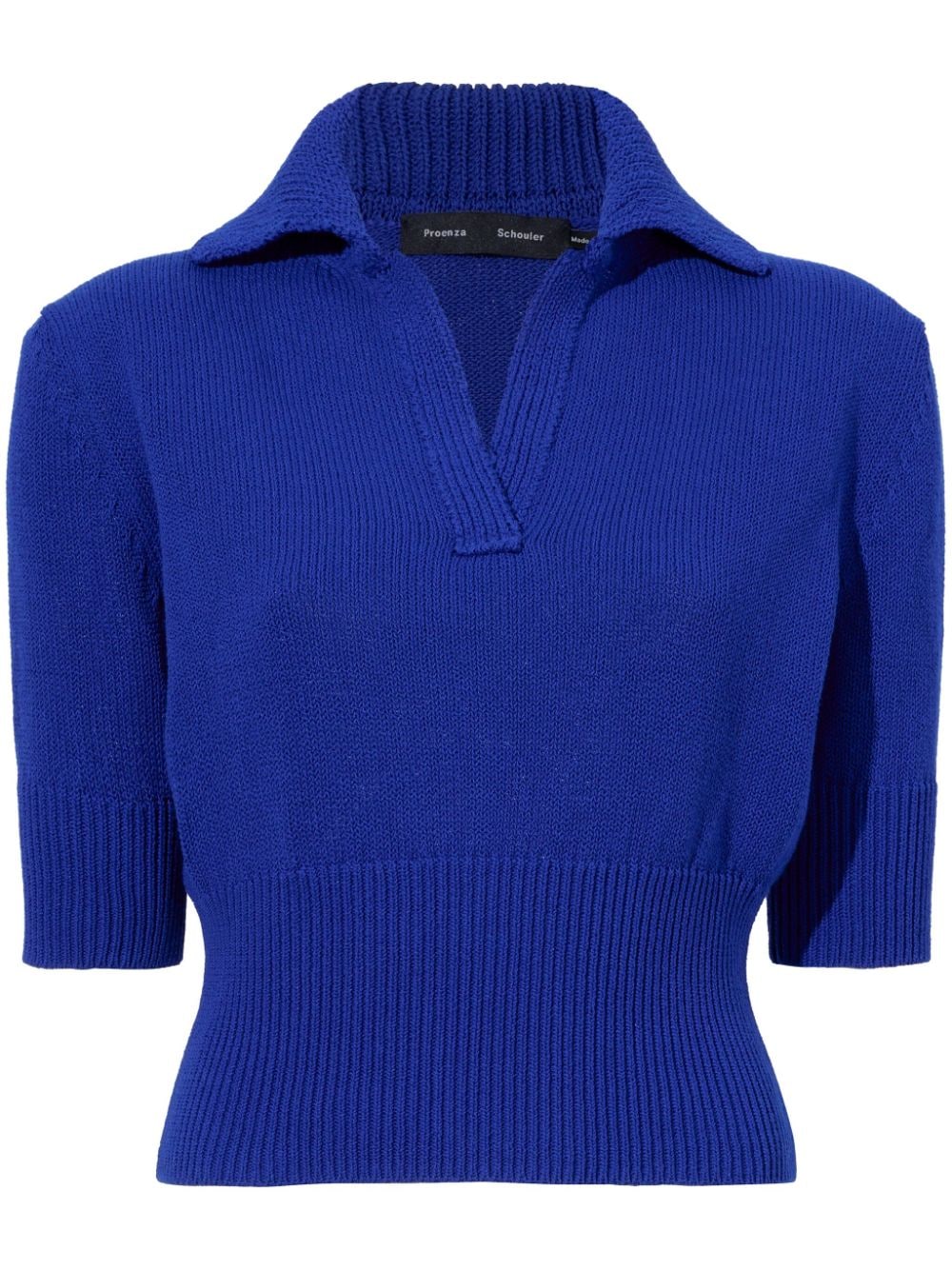 Proenza Schouler Reeve cotton-blend polo top - Blau von Proenza Schouler