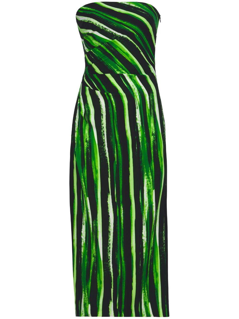 Proenza Schouler Schulterfreies Kleid mit grafischem Print - Grün von Proenza Schouler
