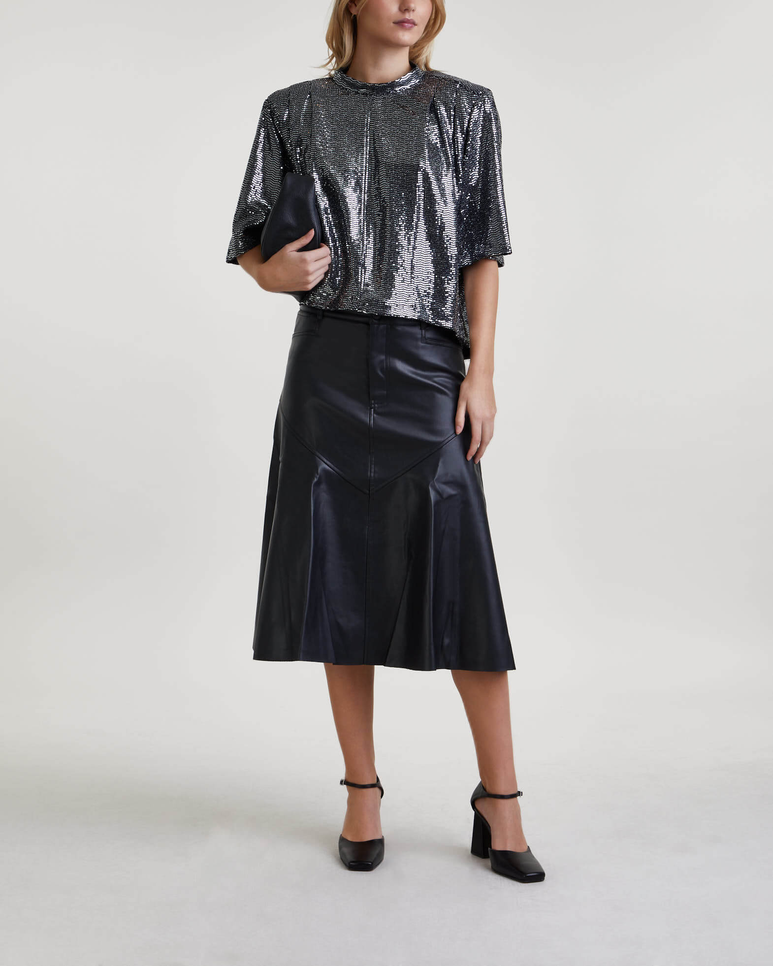 Proenza Schouler Skirt Jesse Faux Leather Black von Proenza Schouler