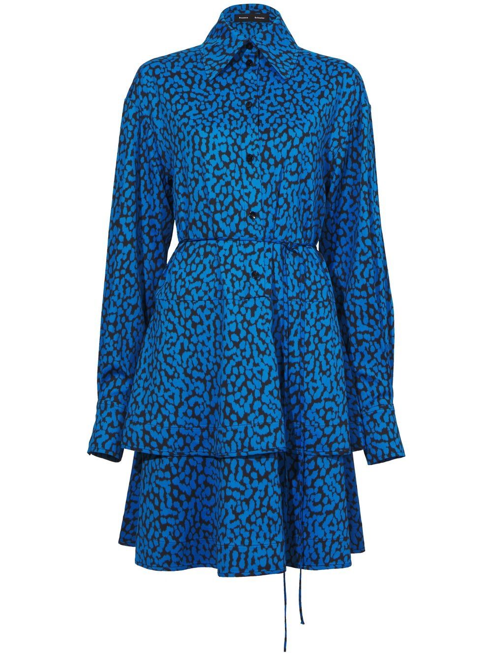 Proenza Schouler Hemdkleid mit Leoparden-Print - Blau von Proenza Schouler