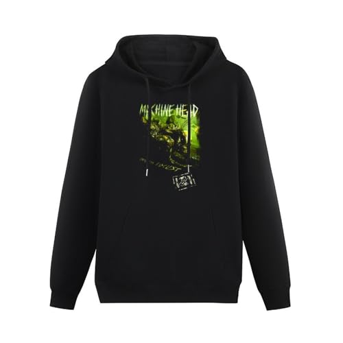 Prof·Slow Machine Head Unto The Locust Mh Crest Hoody Unisex Ptinted Hoodies Long Sleeve Men's Hooded with Pocket Black XXL von Prof·Slow
