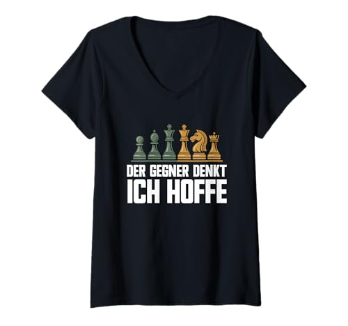 Damen Strategiespiel Schach Spruch Schachturnier Schachevent T-Shirt mit V-Ausschnitt Damen Strategiespiel Schach Spruch Schachturnier Schachevent T-Shirt mit V-Ausschnitt von Professionelle Schachspieler Grafik
