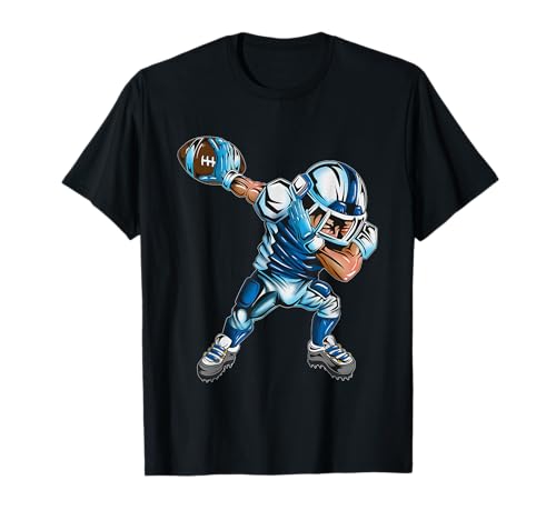 Funny Kinder Football Fan Footballspieler macht Dabbing T-Shirt von Profi Amateur Football Verein Sport Lustig witzig