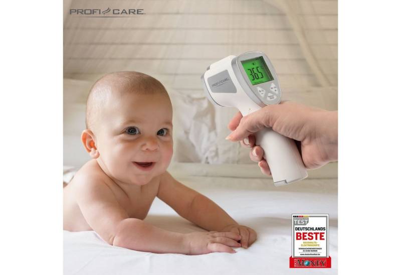 ProfiCare Fieberthermometer PROFICARE Fieberthermometer Kontaktlos Stirn Stirnthermometer LCD von ProfiCare