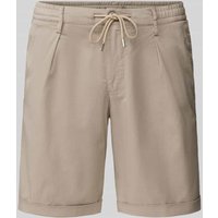 Profuomo Bermudas in unifarbenem Design mit Tunnelzug in Beige, Größe 46 von Profuomo