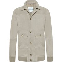 Profuomo Blouson aus Veloursleder mit Rippbündchen und aufgesetzten Taschen in 54 von Profuomo