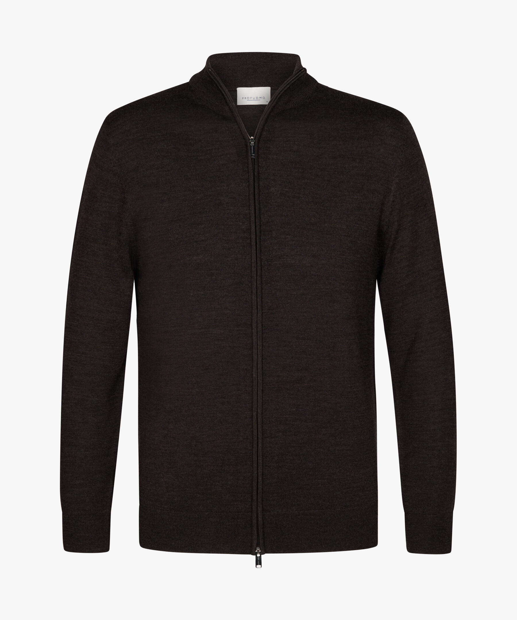 Profuomo - Brauner Merino Full Zip dunkelbraun - Gr. - M von Profuomo