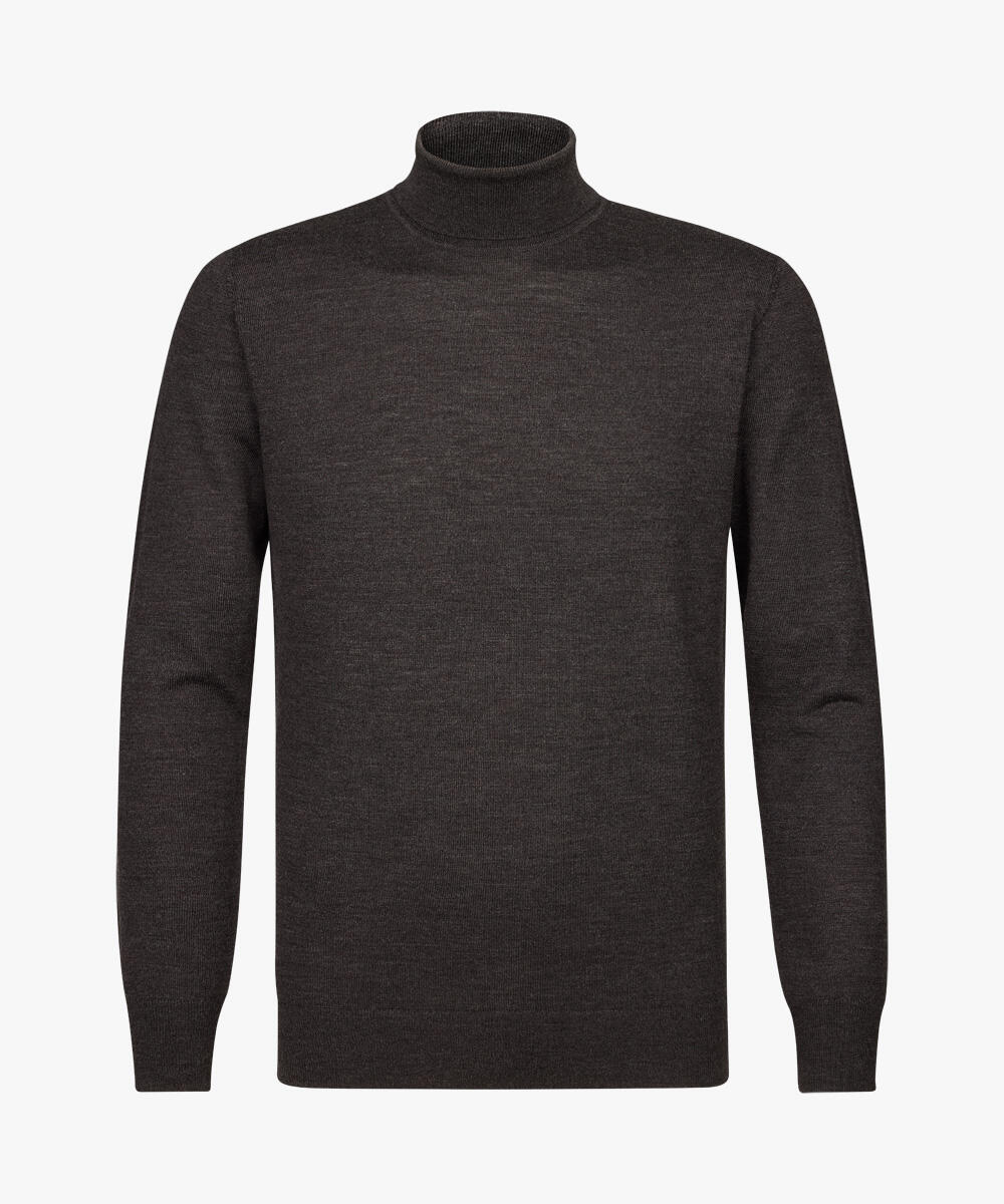 Profuomo - Brauner Merino Rollkragenpullover dunkelbraun - Gr. - XL von Profuomo