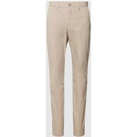 Profuomo Chino in unifarbenem Design in Sand, Größe 48 von Profuomo
