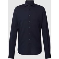 Profuomo Freizeithemd in unifarbenem Design in Dunkelblau, Größe 41 von Profuomo