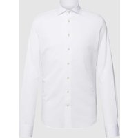 Profuomo Freizeithemd in unifarbenem Design in Weiss, Größe 41 von Profuomo
