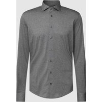 Profuomo Slim fit Fit Businesshemd aus Baumwollqualität mit Stretch-Anteil in Mittelgrau, Größe 38 von Profuomo