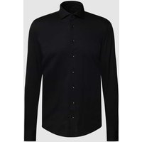 Profuomo Business-Hemd mit Label-Patch Modell 'Hai' in Black, Größe 39 von Profuomo