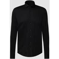 Profuomo Business-Hemd mit Label-Patch Modell 'Hai' in Black, Größe 40 von Profuomo