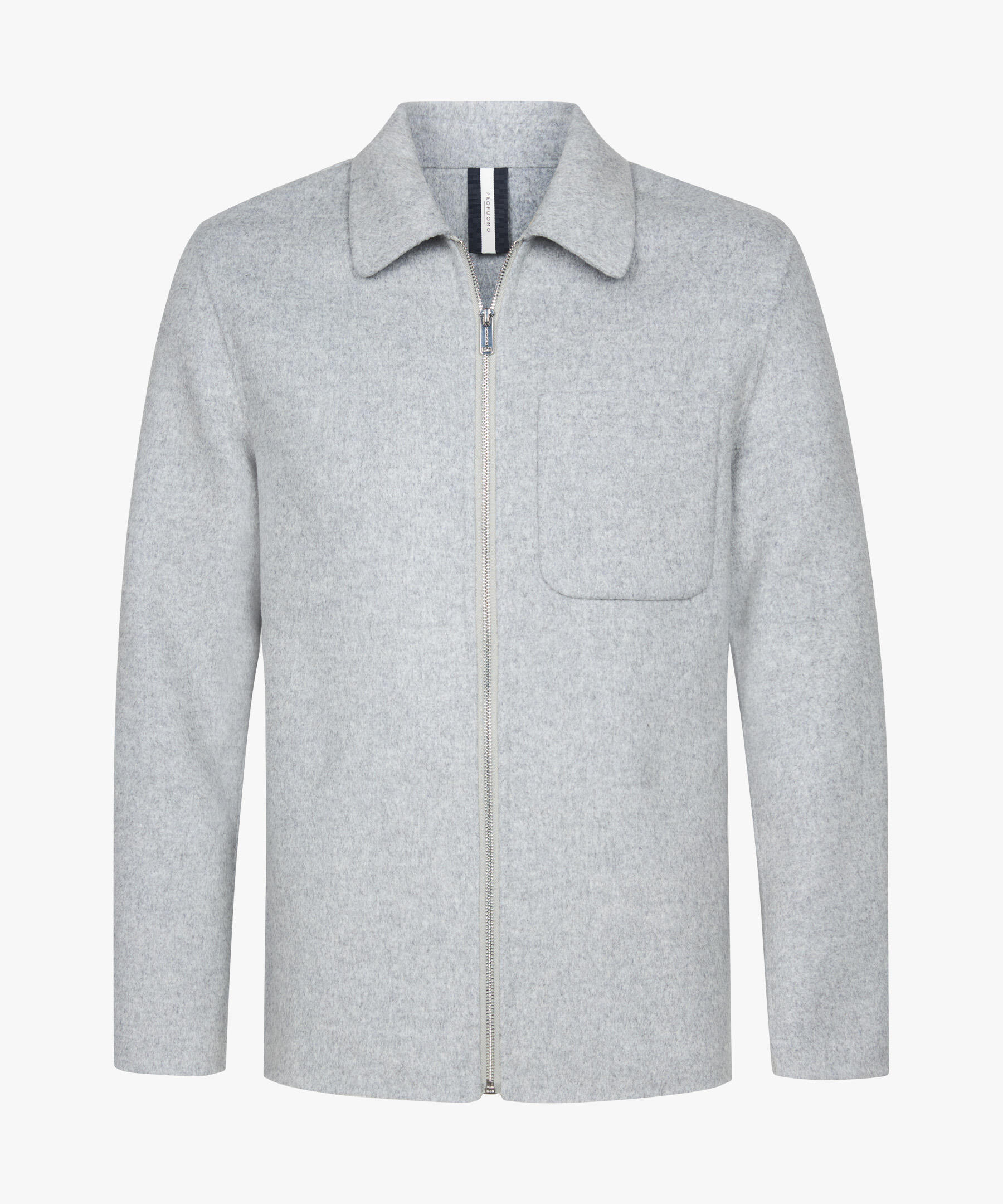 Profuomo - Grau Wolle Single Layer Zip Jacke hellgrau - Gr. - L von Profuomo