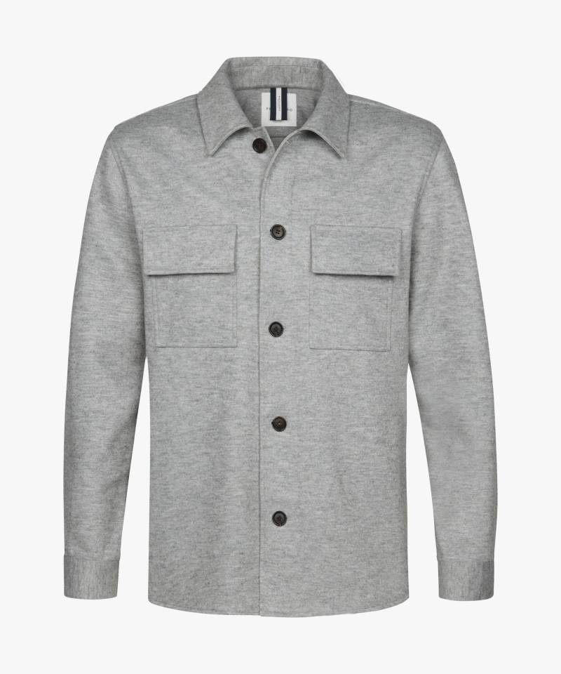 Profuomo - Graues Wolle Knitted Overshirt hellgrau - Gr. - XL von Profuomo