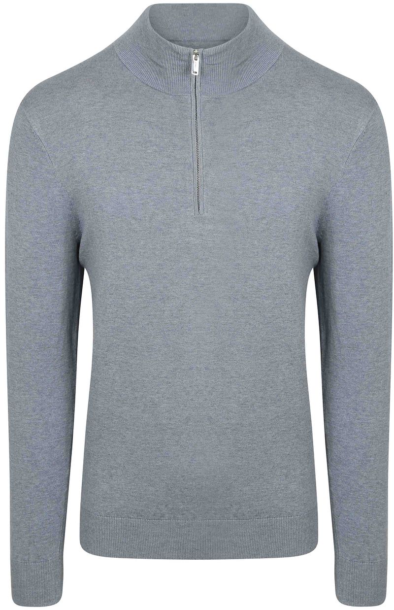 Profuomo Half Zip Pullover Luxury Basic Blau - Größe XL von Profuomo