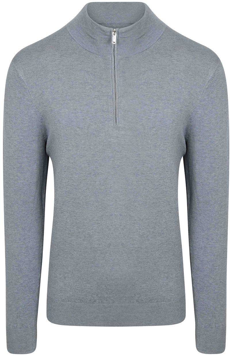 Profuomo Half Zip Pullover Luxury Basic Blau - Größe XL von Profuomo