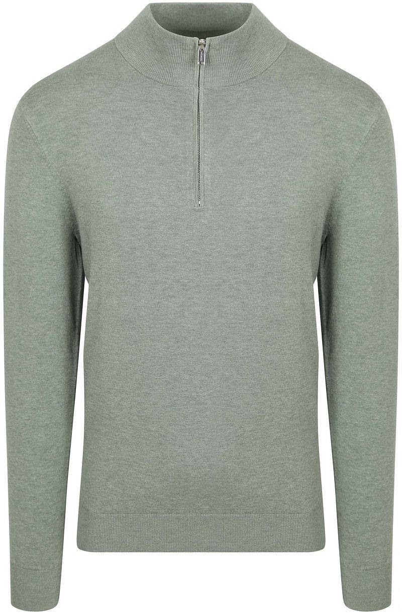 Profuomo Half Zip Pullover Luxury Basic Grün - Größe XL von Profuomo