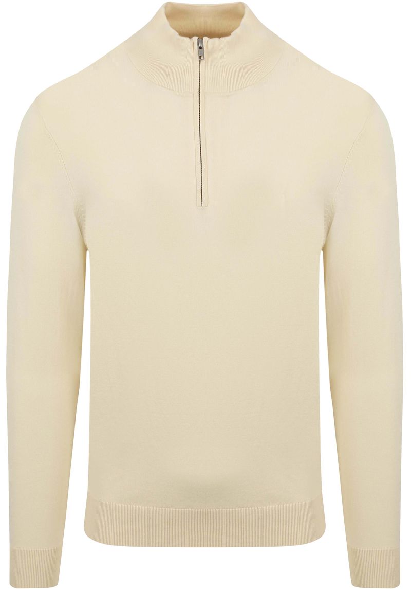 Profuomo Half Zip Pullover Luxury Ecru - Größe L von Profuomo