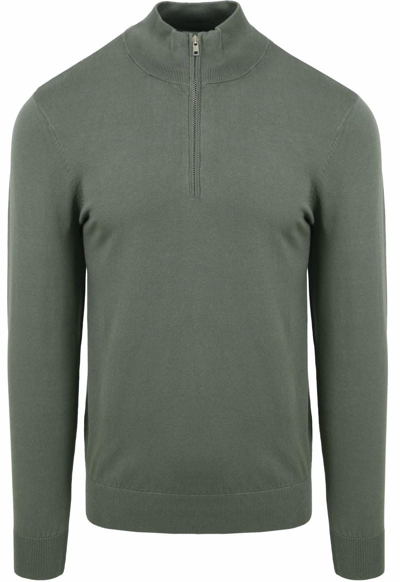 Profuomo Half Zip Pullover Luxury Grün - Größe L von Profuomo