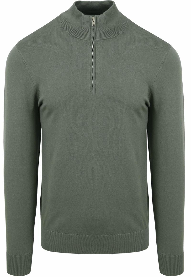 Profuomo Half Zip Pullover Luxury Grün - Größe XL von Profuomo