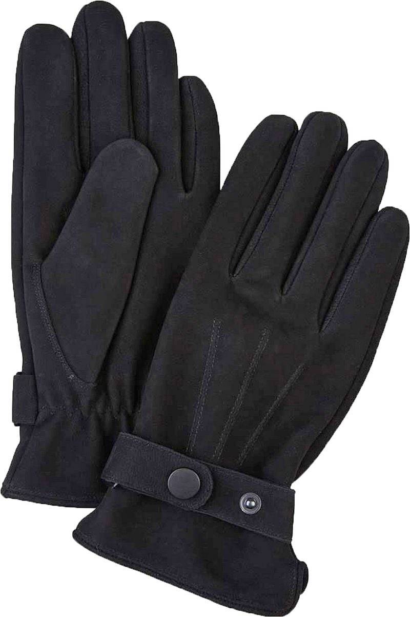 Profuomo Handschuhe Wolle Schwarz Leder - Größe 9.5 von Profuomo