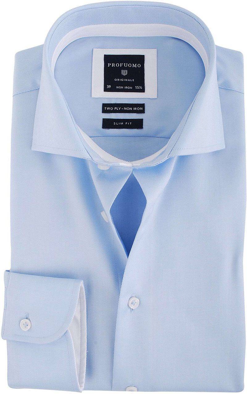 Profuomo Hemd Blau + Weiß Kontrast - Größe 41 von Profuomo