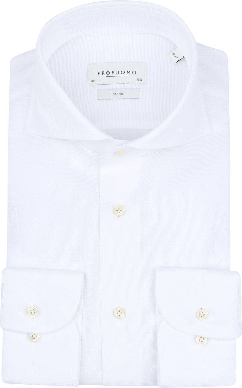 Profuomo Hemd Extra Lange Ärmel Travel Weiß - Größe 38 von Profuomo