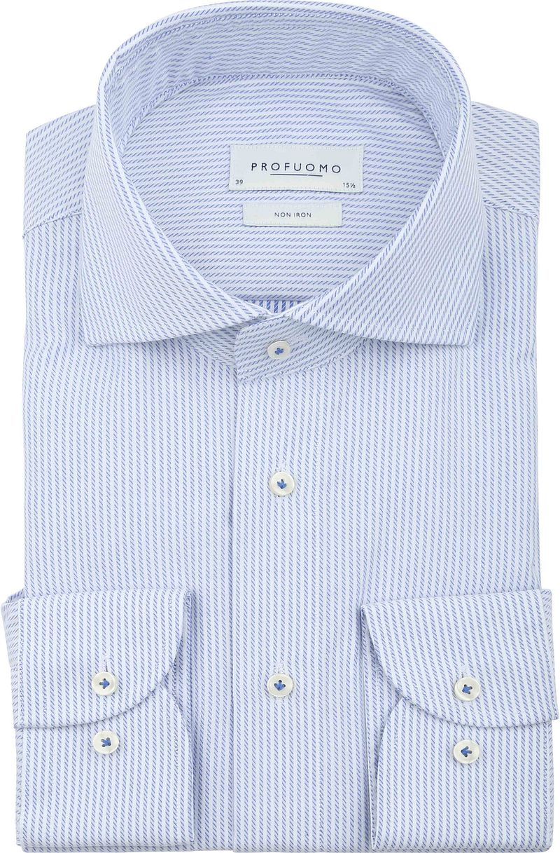 Profuomo Hemd Streifen Hellblau - Größe 39 von Profuomo