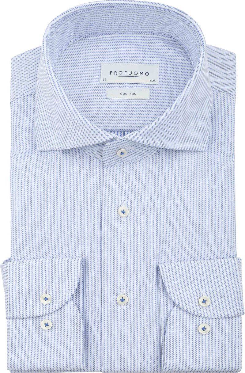 Profuomo Hemd Streifen Hellblau - Größe 39 von Profuomo