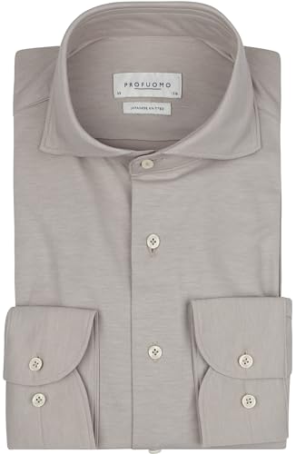 Profuomo Japanese Knitted Hemd Melange Beige - Grösse 38 - Herren - Bekleidung - Mode von Profuomo