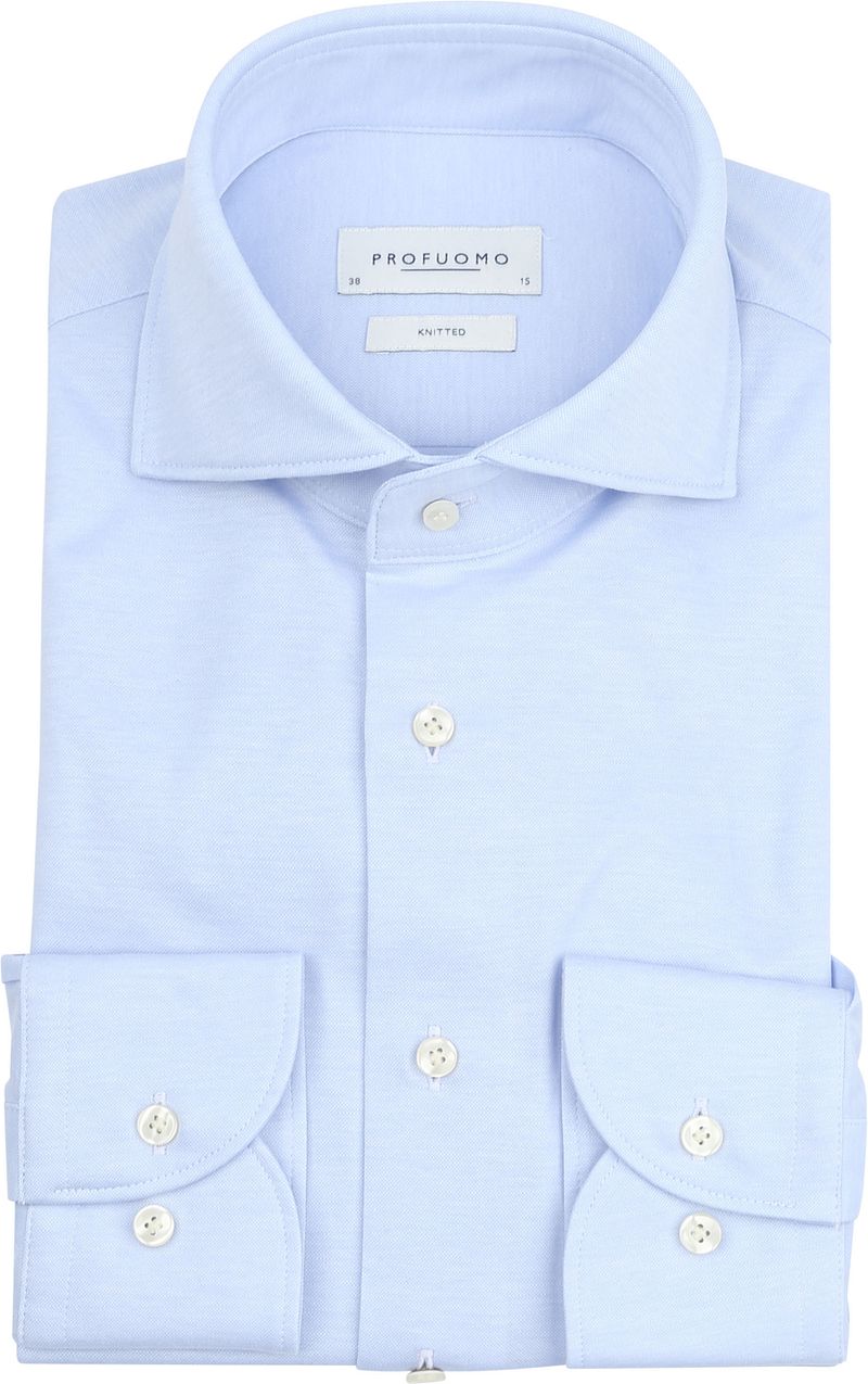 Profuomo Knitted Hemd Hellblau  - Größe 41 von Profuomo