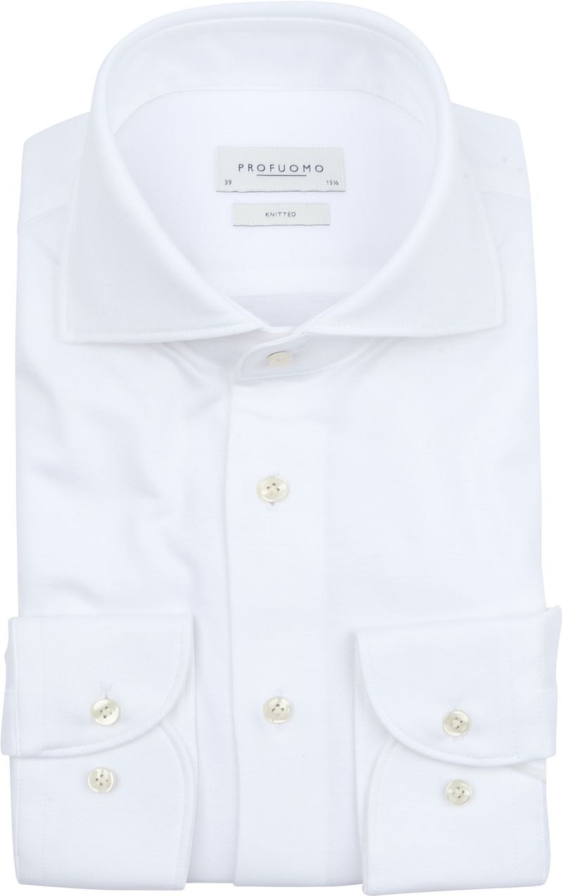 Profuomo Knitted Hemd Weiß - Größe 45 von Profuomo