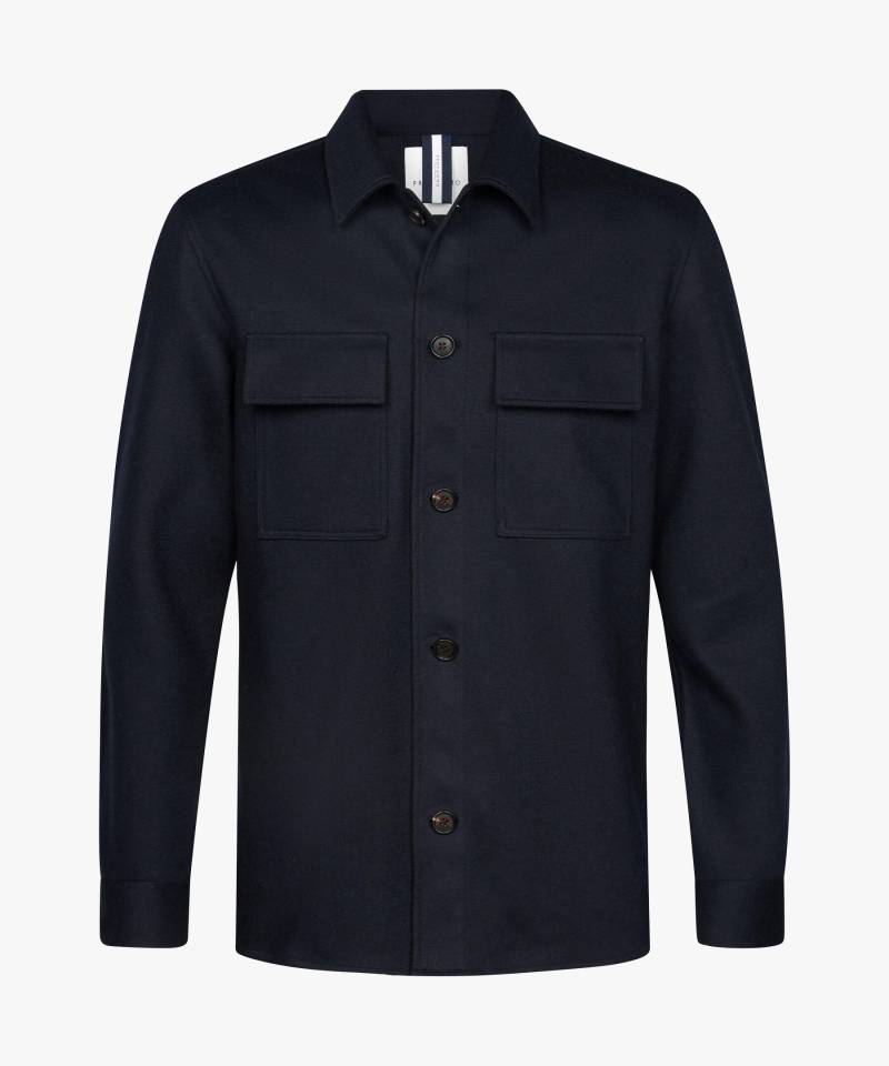 Profuomo - Marineblaues Wolle Knitted Overshirt navy - Gr. - XL von Profuomo