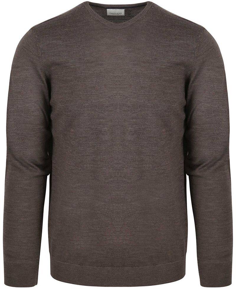 Profuomo Merino Pullover Taupe - Größe L von Profuomo