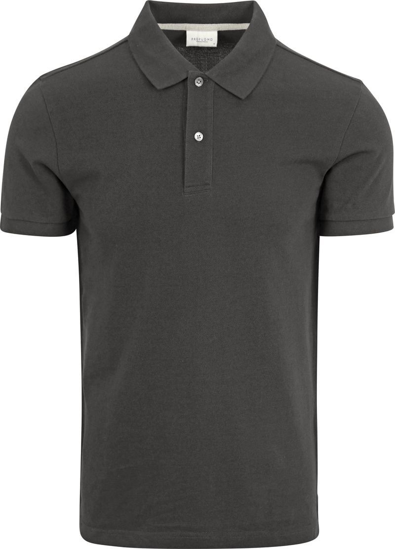 Profuomo Piqué Poloshirt Anthrazit - Größe M von Profuomo