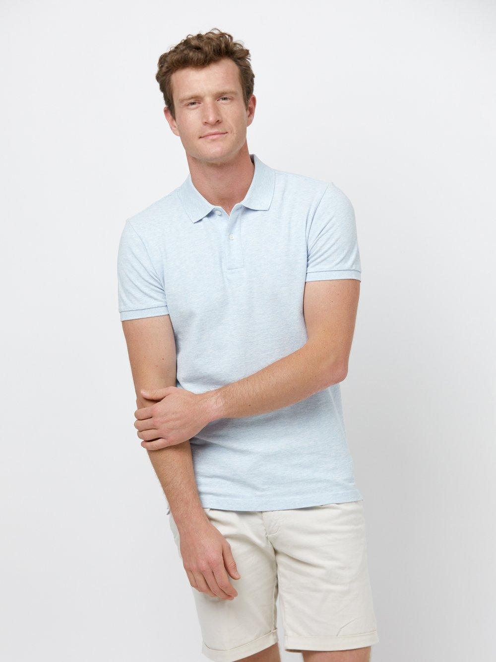 Profuomo Poloshirt Herren Baumwolle, blau von Profuomo