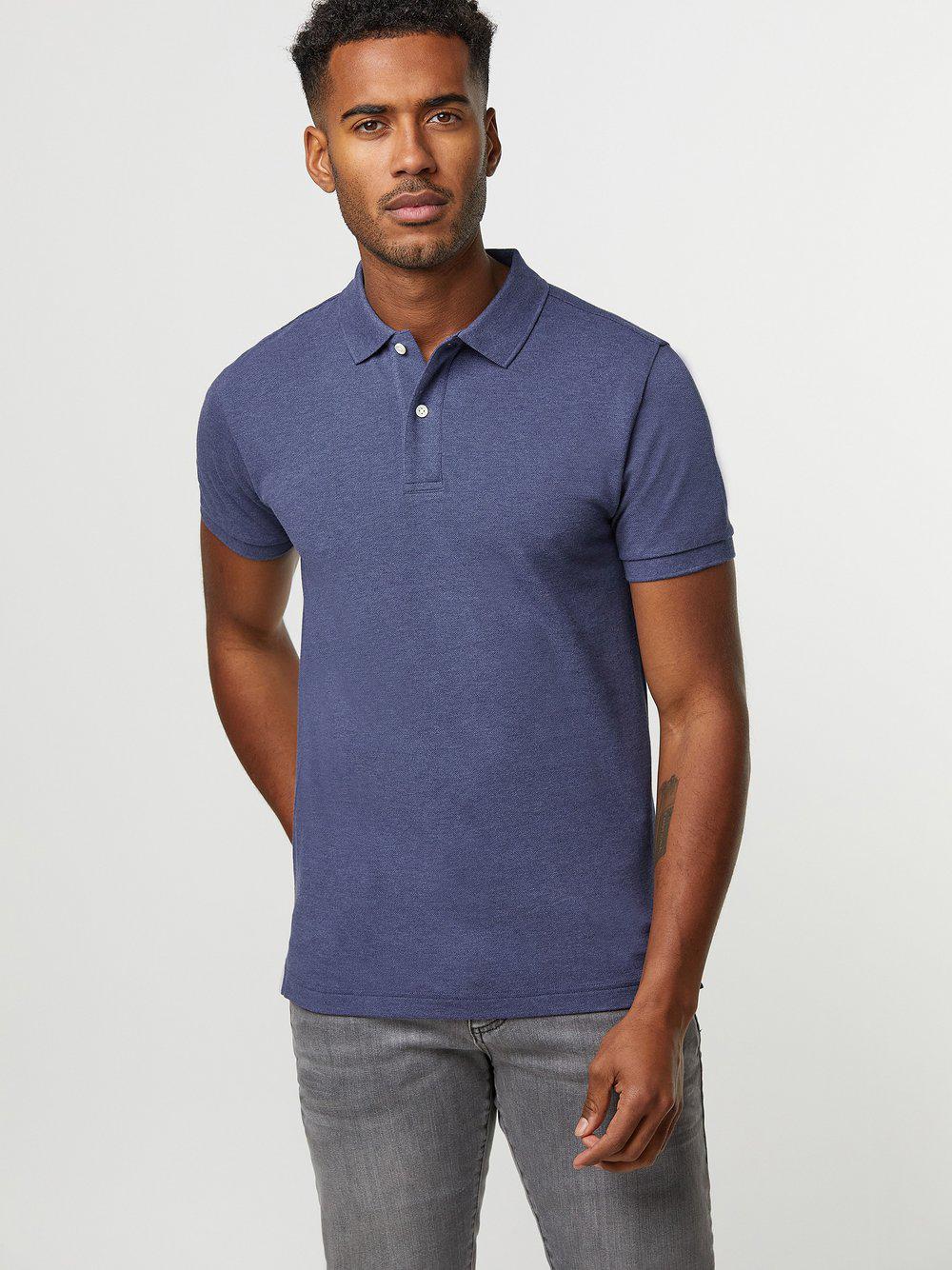 Profuomo Poloshirt Herren Baumwolle, indigo von Profuomo